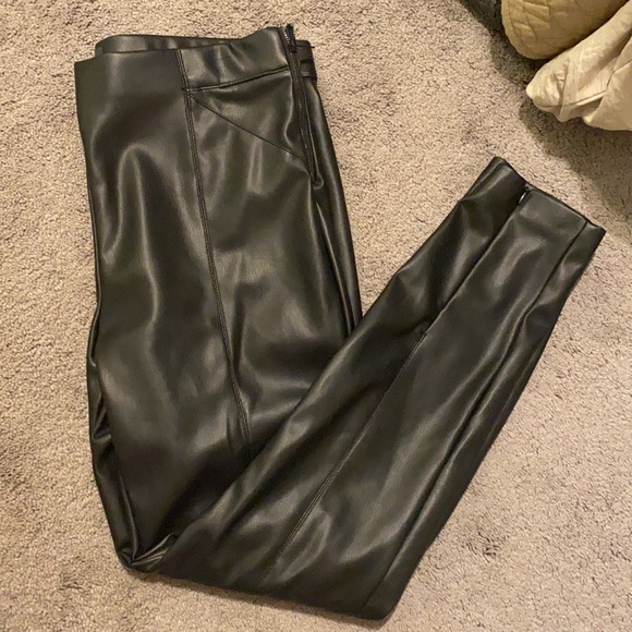 Zara leather pant. XL — never worn - Picture 3 of 3